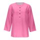 thumbnail image 5 of Fiudx Ofertas y Liquidaciones Blusa Informal de Manga 3/4 con Botones y Estampado de Cuello para Mujer, 5 of 5