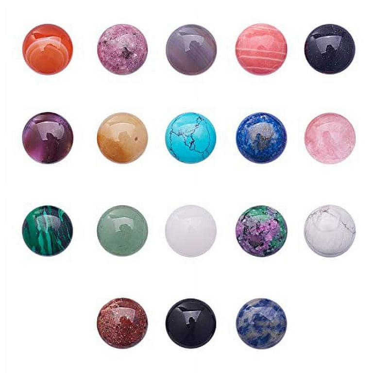 Round - Shaped Marble Beads Semi Precious Gemstones Size: 13x13mm Crystal  Energy Stone Healing Power for Jewelry Making 