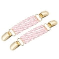 thumbnail image 1 of Unique Bargains 2 Pack Sweater Clips Cardigan Collar Clips Faux Pearl Dress Clips Back Cinch Clips for Women(Pink), 1 of 6