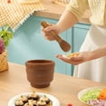 thumbnail image 7 of ACDANC Pestle and Mortar Natural Wooden 6.7 Inch Stone Cup & Crusher Set Hand Grinder for Herbs Pesto, 7 of 7