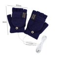 thumbnail image 3 of Guantes eléctricos USB Cómodos mitones portátiles con calefacción para el hogar (azul oscuro) Wdftyju Libre de BPA, 3 of 5
