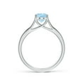 thumbnail image 2 of Angara Natural 1 Ct. Aquamarine Solitaire Ring in Sterling Silver for Women (Ring Size: 3.5), 2 of 10