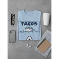 thumbnail image 3 of Shark Eating Tacos Design Men T-Shirt, Male Small, 3 of 4