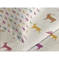 thumbnail image 4 of Ambesonne Deer Quilted Bedspread Set 3 Pcs, Animal Silhouettes Pattern, King Size, Multicolor, 4 of 5