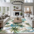 thumbnail image 4 of 5x8 Washable Area Rug, Summer Palm Tree Non-Slip Large Rectangle Rug for Living Room Dining Room, Vintage Green Coconut Tree Botanical Tropical Leaf Indoor Floor Mat for Home Decor, 4 of 9
