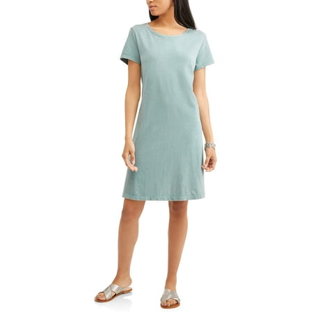 Time and Tru Women s Essential T shirt  Dress  Walmart  com