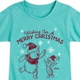 thumbnail image 3 of Disney Winnie The Pooh - Pooh & Piglet Wishing for a Merry Christmas - Toddler & Youth Girls Short Sleeve T-Shirt, 3 of 5