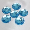 thumbnail image 3 of U8MO 50pcs Blue Acrylic Flatback Crystal Rhinestone Round Gem Beads 18mm No Hole, 3 of 5