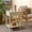 Distressed White, variant on Safavieh Orbis One Drawer Wood Modern End Table, Dark Chocolate