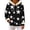 Black-Inverlee Sweatshirt, variant on Women's All Over White Star Print Faux Fur Trim Hood Pullover Hoodie Drawstring Kangaroo Pocket Long Sleeve Loose Street Sweatshirt Coffee S