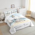 thumbnail image 5 of Nautical Comforter Sailboat Lighthouse Bedding Watercolor Ocean Themed Bedding Sets & Collections Summer Beach Down Comforter Queen Size Decoratives 3pcs Sea Adventure Bedroom Decor, 5 of 5
