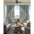 thumbnail image 6 of Boho Aztec Blackout Curtains for Bedroom Living Room Darkening Curtains 63 Inches Long Green Gray Southwest Ethnic Abstract Pattern Window Curtain 2 Panels Set Window Treatment Grommet Drapes 42"x63", 6 of 9