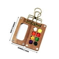 thumbnail image 2 of Portable Walnut Wood Watercolor Set-8 15 Grids Removable Paint Box with Metal Clip Mini Kit for Artists & s Compact Sketching & Painting Gift, 2 of 2