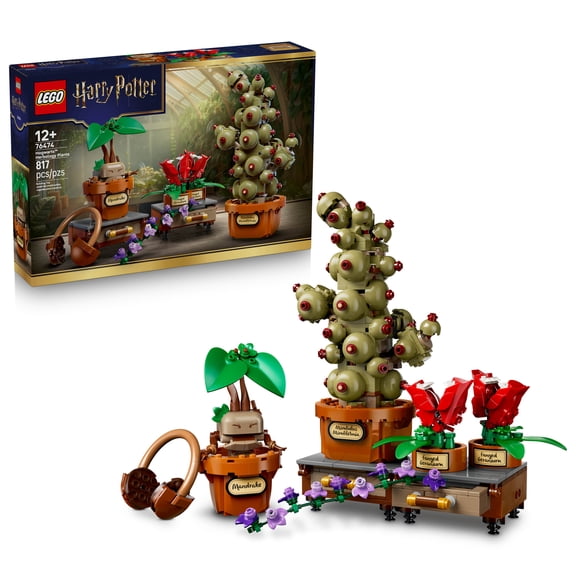 LEGO Harry Potter Hogwarts Herbology Plants - Building Toy for Girls & Boys, Ages 12  - Harry Potter Gift - Kids Bedroom, Desk or Bookshelf Decor - 76474