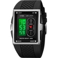 thumbnail image 2 of Fashion Men's Digital Analog Watches Square Face Sport Casual Dual Display Multifunctional Wristwatch for Men with Alarm Waterproof LED Luminous, 2 of 7