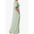 thumbnail image 4 of TheMogan Robe Maxi Surdimensionnée en Jersey Doux pour Femmes, Col en V, Manches Courtes, avec Poche, 4 of 6