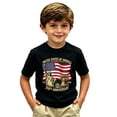 thumbnail image 4 of Tisuna Boys America Anniversary T Shirts Kids Short Sleeve Crew Neck USA Flag Print Tops Breathable Toddler Youth 4th Of July 250 Years Freedom Tees Black Size 6-7 Years, 4 of 4
