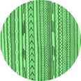 thumbnail image 1 of Ahgly Company Indoor Round Abstract Emerald Green Modern Area Rugs, 6' Round, 1 of 4