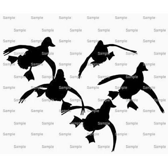 1/4 Sheet Cake - Ducks Landing - Edible Cake or Cupcake Topper - D9962