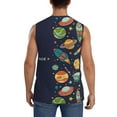 thumbnail image 4 of Uemuo Space Pattern Men's Sleeveless T-Shirt,Muscle Athletic Tank Top, Moisture-wicking Quick-dry Breathable Classic Tee Top for Gym Run Outdoor Sports-3X-Large, 4 of 8