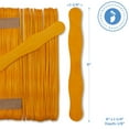thumbnail image 2 of Wooden Yellow-Orange 8" Fan Handles, Wedding Programs, Paint Mixing, Pack 300 Jumbo Craft Popsicle Sticks for Auction Bid Paddles, Wooden Wavy Flat Stems for DIY Crafting Supplies Kit, by Woodpeckers, 2 of 8