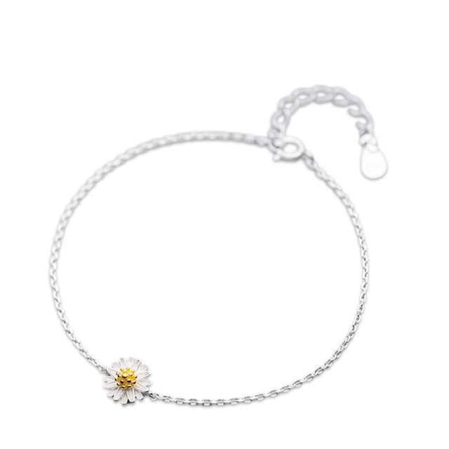 Qarigey La elegancia se une al glamour con una de plata con motivo de margaritas con flores de margaritas Regalos Ropa, zapatos y accesorios Miscelánea