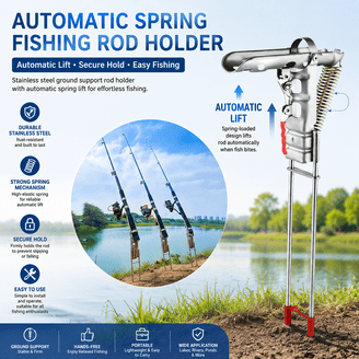 bank fishing cane pole Brocraft Double Rod Holder with Drink Holder /Ground Adjustable Swivel Rod Holder/Double Bank Rod Holder with Cup Holder : Sports & Outdoors Ideal for Fathers Day Bank Fishing Pole Baitcaster Bank