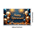 thumbnail image 3 of Decorative Design Retirement Celebration Banner Colorful Theme Retirement Party Background for Retirement Party Indoor Celebration Event Decoration, 3 of 9