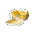 thumbnail image 3 of Eolstice Semi Enclosed High Sided Litter Box, Splash Proof Design, Ample Space for Large Cats, for Felines under 20 lbs, Covered Easy Clean Toilet, 3 of 6