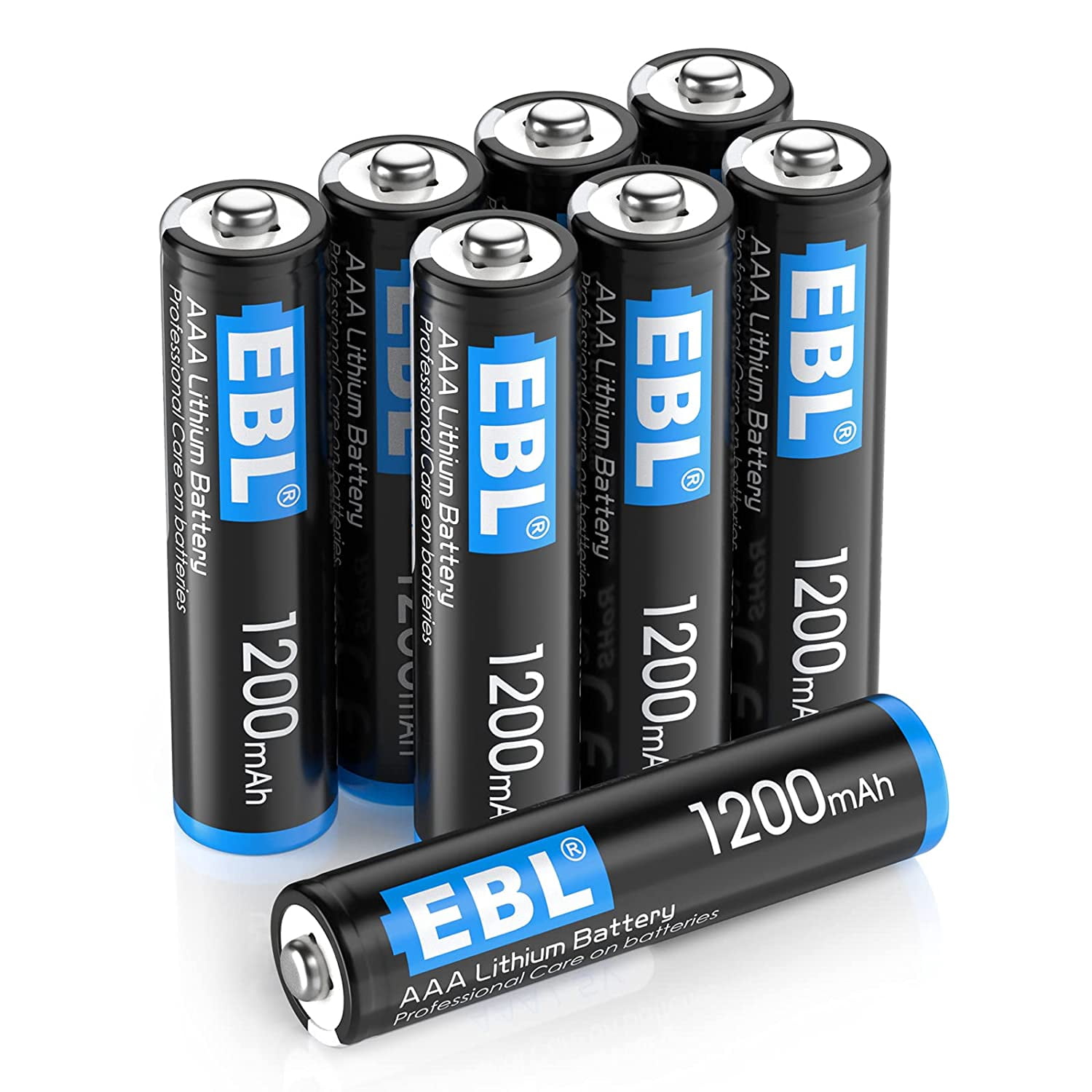 EBL 12 Pack AA Lithium Batteries and 8 Pack AAA Lithium Batteries 1.5V - High Performance Constant Volt Double A Battery for High-Tech Devices【Non-Rechargeable】