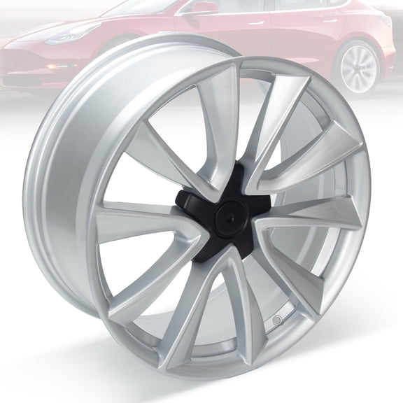 19" Wheel Rim 19x8.5-inch 5-Lug Silver, for 2017-2021 Model 3, Alloy Replacement Rims 235/40R19
