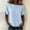 Light Blue, variant on CYMMPU Women's Linen Blend Crew Neck Short Sleeve T-Shirt, Ultra Loose Fit Design, Soft Breathable Casual Top for Daily Summer Wear Black S