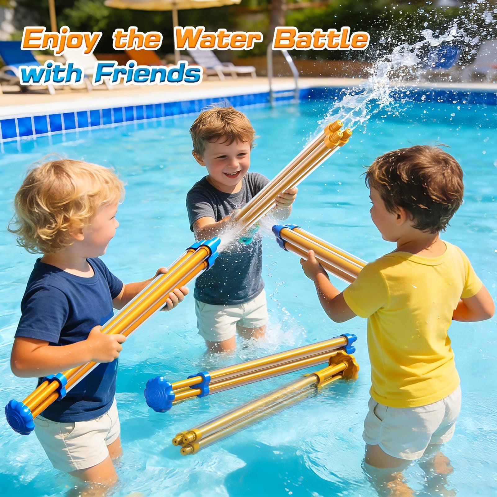 6-pack Squirt Blasters Set Summer Outdoor Pool Beach Party Play