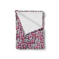 thumbnail image 2 of Cat Soft Flannel Fleece Throw Blanket, Kawaii Doodle Cats Pattern Smiling Winking Cheering Mascots Humorous Funny, Cozy Plush for Indoor and Outdoor Use, 50" x 60", Pink Tan Lilac, by Ambesonne, 2 of 5