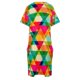 thumbnail image 5 of Vestido holgado con bolsillos, estampado geométrico triangular, colorido y divertido, ropa de mujer, ropa de verano 2025, 5 of 7