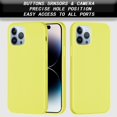thumbnail image 3 of Designed for iPhone 14 Pro Case,Slim Liquid Silicone Rubber Shockproof Phone Cover Soft Anti-Scratch Microfiber Lining Protection Case for iPhone 14 Pro 2022 (Yellow), 3 of 13
