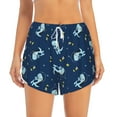 thumbnail image 2 of Goofa Space Dinosaur Printed Women 2 in 1 Running Shorts,Quick Dry Athletic Workout Shorts,High Waisted Athletic Shorts with Liner Pockets-XX-Large, 2 of 9