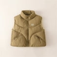 thumbnail image 4 of Abrigo y chaquetas informales sin mangas y sin capucha de color liso para niños, abrigo cálido sin mangas, chaqueta polar, abrigo informal con capucha para jóvenes de talla mediana a grande, blusa de, 4 of 7