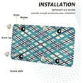 thumbnail image 4 of Turquoise Plaid License Plates Front License Plate Covers Metal Car Tag for Automotive Cars Bikes Decorative Plaque 1PC 6 x 12 Inch, 4 of 6