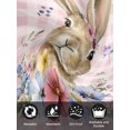 thumbnail image 7 of Bunny Easter Cloth Napkins Set of 8 Reusable Dinner Napkins, Pink Plaid Spring Floral Pastoral Cocktail Napkin Washable Table Napkins for Wedding/Holiday Party/Baby Shower 20"x20", 7 of 7