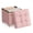 Jelly Pink, variant on SONGMICS Small Storage Ottoman, Folding Ottoman Cube, 15 x 15 x 15.7 Inches, Footstool, Footrest, 9.8 Gal. (37 L), Velvet Surface, for Bedroom, Living Room, Dorm, Cappuccino Beige