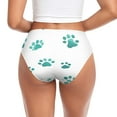 thumbnail image 4 of Women's Underwear Teal Dog Paw Prints Hipster Panties Underwear for women, Large, 4 of 9