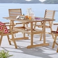 thumbnail image 2 of Lounge Dining Table, Rectangular, Wood, Brown Natural, Modern Contemporary Urban Design, Outdoor Patio Balcony Cafe Bistro Garden Furniture Hotel Hospitality, 2 of 5