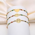 thumbnail image 7 of Let Them Dainty Colorful Beaded Bracelet, Self Worth Motivational Stainless Steel Engraving Tube Bracelets Inspirational Chain Crystal Energy Friendship Bracelet Jewelry for Women Men, 7 of 7