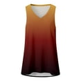 thumbnail image 4 of Fshinging Gradient Women's Tank Tops Summer Loose Casual V Neck Slim 2025 Sleeveless T Shirts Holiday Beach Camisoles, 4 of 4