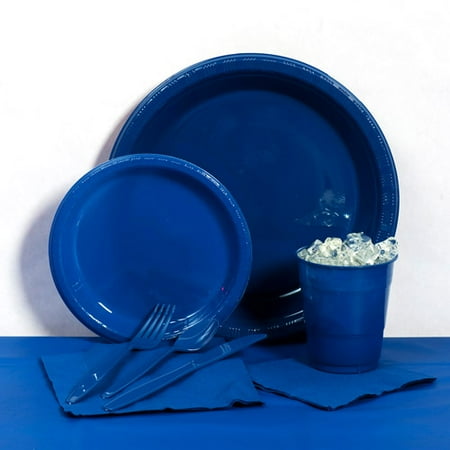 Navy Plastic Tableware Party Pack for 20