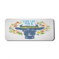 thumbnail image 1 of Rustic Computer Mouse Pad, Cows Head Buffalo Wreath Floral Illustration, Rectangle Non-Slip Rubber Mousepad X-Large, 35" x 15" Gaming Size, Coconut Multicolor, by Ambesonne, 1 of 2