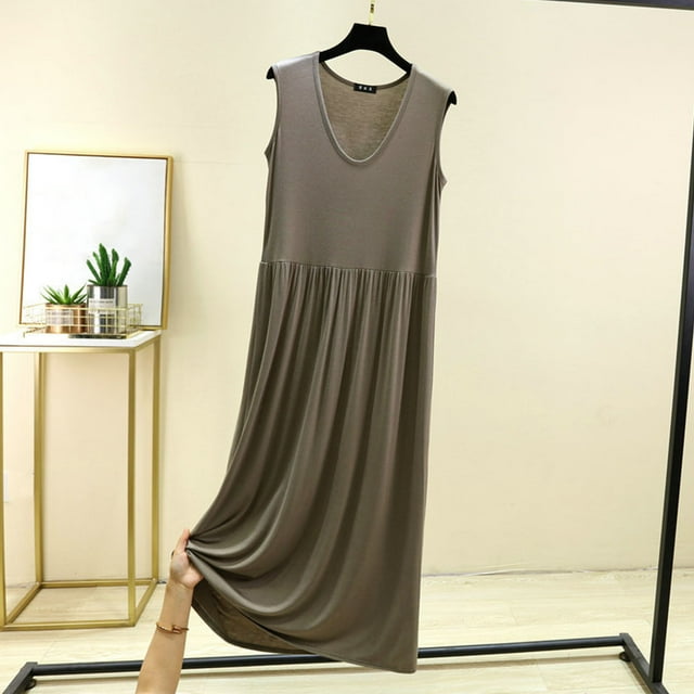 Camisola corta de algodón para mujer, cuello redondo, color liso, con relleno en el pecho, holgada y cómoda, talla grande