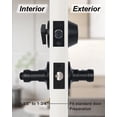 thumbnail image 4 of Lanwandeng Keyed Alike Front Door Lever Lockset with Single Cylinder Deadbolt Combination Set, All Keyed Same Exterior Door Handle with Lock and Dead, 4 of 8