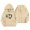 5 Beige, variant on Gyujnb Football Print Hooded Pullover with Sleeve Graphic, Casual Layering Top (Toddler to Big Girls),18-24 Months